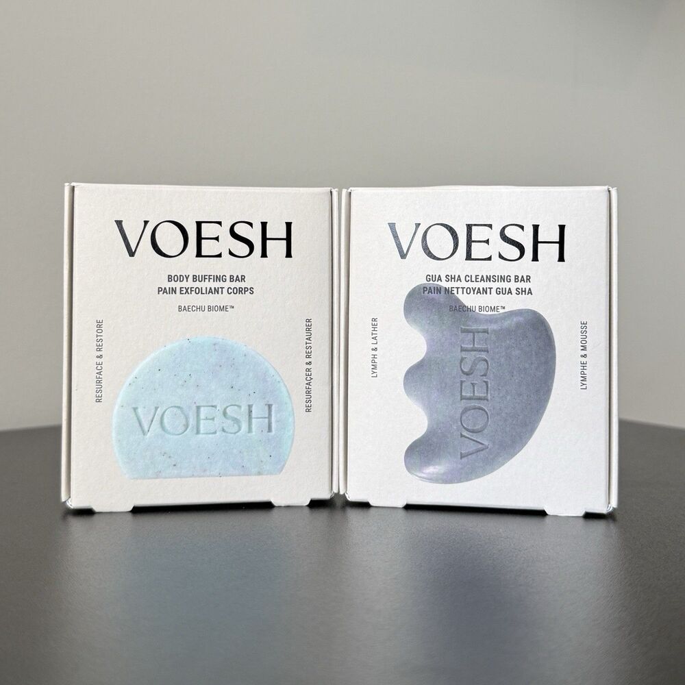 VOESH Gua Sha Cleansing Bar & Body Buffing Bar Lymphatic Massage KP Bumps Korean